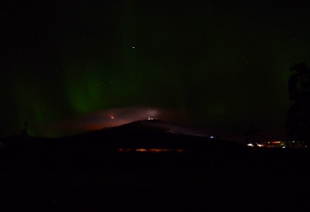 Northern lights were dim but they were there